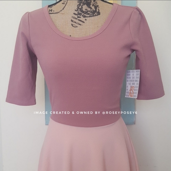 Lularoe New Pink Color Block Nicole Dress NWT - Picture 2 of 4